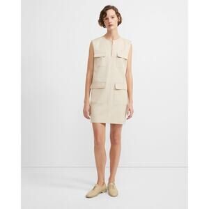 NWOT Theory Utilitarian Shift Cargo Cotton Dress in Stretch Chino Size 4